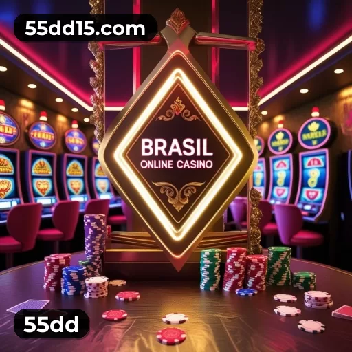 Tela de boas-vindas e lobby de jogos do aplicativo 55dd